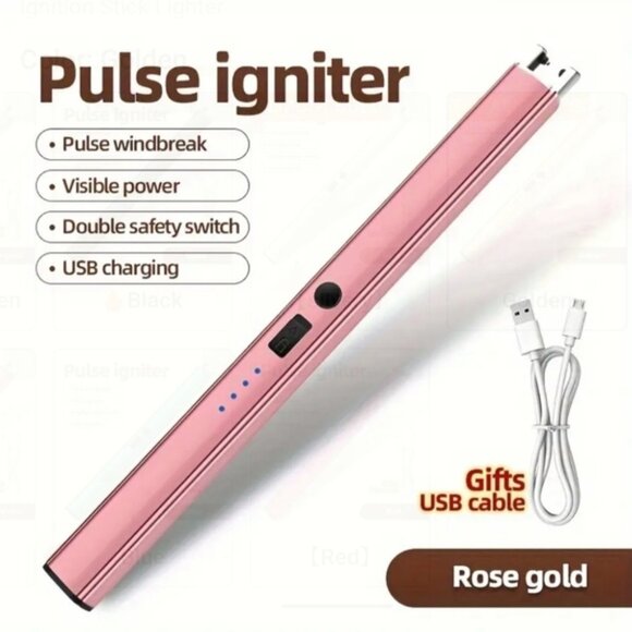 Arc Pulse BBQ Lighter - Rose Gold- Candles, windproof, rechargeable - Picture 1 of 5